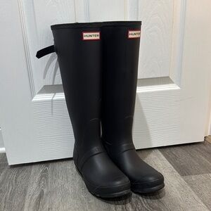 Hunter Black Tall Rain Boots